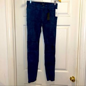 J Brand Suede Leather Skinny Jeans